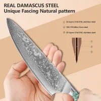 67-Layer Damascus Steel Chef Knife Set thumbnail 3