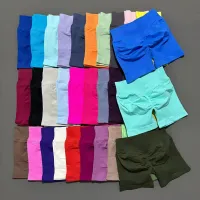 High Waist Seamless Yoga Workout Shorts thumbnail 1