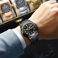 POEDAGAR Luxury Square Men's Watch thumbnail 5