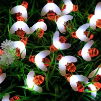 Solar Bee String Lights - Outdoor Decor thumbnail 3