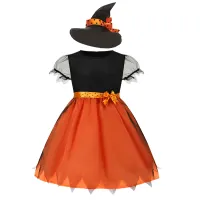 Girls Pumpkin Costume Dress thumbnail 2