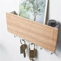 Bamboo Key Rack Wall Organizer thumbnail 1