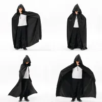 Long Hooded Halloween Cosplay Cape Cloak thumbnail 5