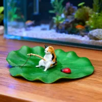 Cat Fishing Aquarium Decor Model thumbnail 3