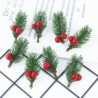 Christmas Berry Pine Cone Holly Branches thumbnail 1