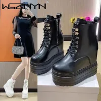 Punk Platform Wedge Gothic Boots thumbnail 4
