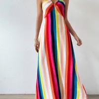 Women's Boho Ethnic Split Thigh Maxi Dress thumbnail 6