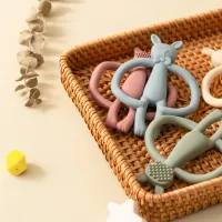 Color Kids Silicone Rabbit Baby Teether thumbnail 5