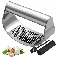 Stainless Steel Garlic Rocker Press thumbnail 1
