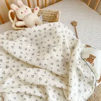 Summer Muslin Baby Swaddle Blanket thumbnail 3