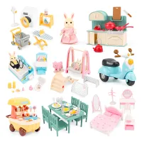 Miniature Forest Kitchen Dollhouse Set thumbnail 1
