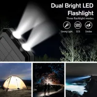 30000mAh Solar Power Bank with LED Flashlight thumbnail 5