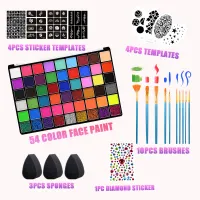 54 Colors Professional Face Paint Kit thumbnail 3