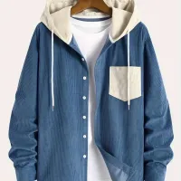 Men's Corduroy Hooded Jacket thumbnail 5