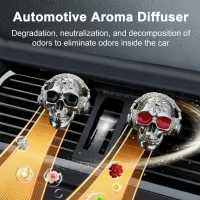 Skull Head Metal Car Vent Clip thumbnail 1