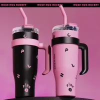 New Tumbler with Handle and Straw Lid Vacuum Insulated Water Bottle Straw Cover Silicone Boot Leak-proof Travel Coffee Cup 40Oz thumbnail 6