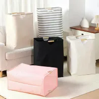 Black Foldable Linen Laundry Basket thumbnail 1