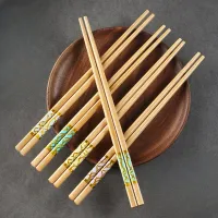 Marble-Patterned Bamboo Chopsticks Set thumbnail 4