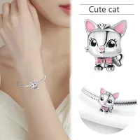Sterling Silver Pet Footprint Charms Bracelet thumbnail 4
