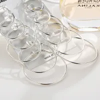 6-Pair Gold & Silver Hoop Earrings Set thumbnail 6
