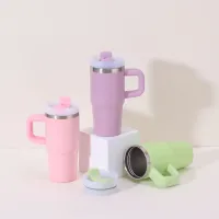 14oz Vacuum Insulated Car Mug with Handle thumbnail 4