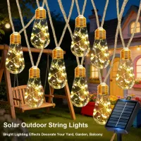 Solar Hemp Rope Fairy Lights thumbnail 1