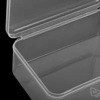 Transparent Plastic Storage Box Rectangular Small Container Clear Organizer Hinged Lid Stackable Storage Bin for Small Parts thumbnail 5