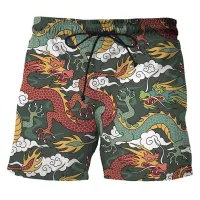 Chinese Dragon 3D Print Swim Trunks thumbnail 1