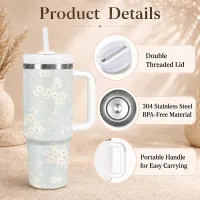 Cherry Blossom Linen Insulated Tumbler thumbnail 3