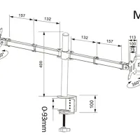 Dual Monitor Mount Arm Stand thumbnail 2