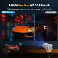Portable 4K Mini WiFi Bluetooth Projector thumbnail 4