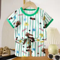 2PCS Kids Summer Cotton T-Shirt & Shorts Set thumbnail 2