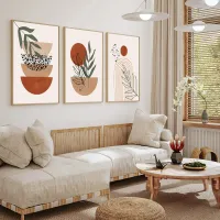 Terracotta Boho Wall Art Set of 3 thumbnail 1