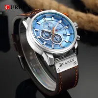 CURREN 8291 Men's Chronograph Leather Watch thumbnail 5