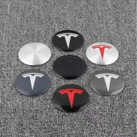 Tesla Wheel Hub Center Cap Stickers (4pcs) thumbnail 5