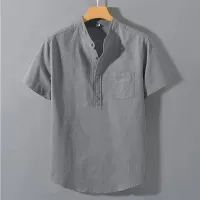 Men's Summer Button Shirt with Pocket thumbnail 5