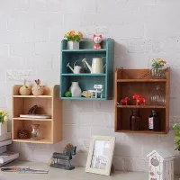 3-Tier Solid Wood Wall Shelf Organizer thumbnail 3