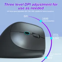 Vertical Wireless Mouse 2.4G + Bluetooth 5.2 thumbnail 4
