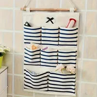 Linen Multi-Pocket Hanging Organizer thumbnail 3