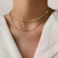 18K Gold Plated Snake Chain Necklace thumbnail 1