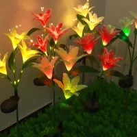 Solar Lily Flower Garden Lights thumbnail 1