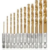 13-Piece Titanium Hex Drill Bit Set thumbnail 2