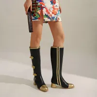 Knee High Cosplay Boots with Chinese Knot thumbnail 4
