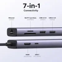 UGREEN 7-in-1 USB C Hub 4K HDMI Docking Station thumbnail 2