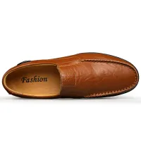 Men's Genuine Leather Loafers Driving Shoes thumbnail 3