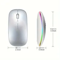 Wireless Mouse Rechargeable LED Backlit thumbnail 6