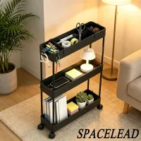 SPACELEAD Slim 3-Tier Rolling Cart thumbnail 4