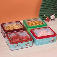 Christmas Window Tin Cookie Box thumbnail 3