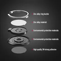 360° Rotating Magnetic Phone Ring Holder thumbnail 4