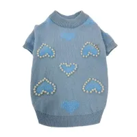 Knitted Pearl Dog Hoodie Sweater thumbnail 5